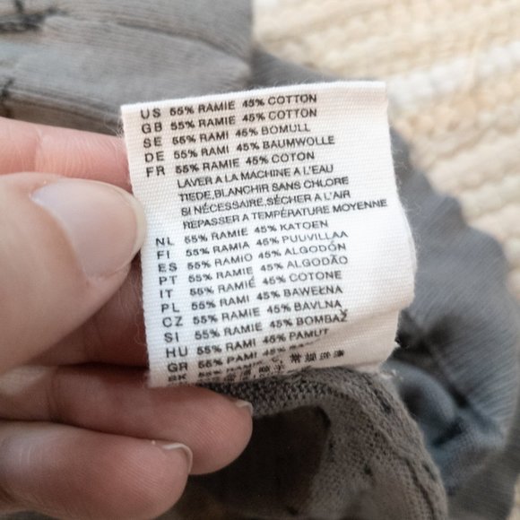 H&M Sewing Knitting Novelty Print Short Sleeve Grey Sweater in Size 6 - Picture 9 of 9